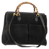 Gucci Vintage Diana Bamboo Top Handle Tote Ostrich