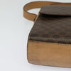 Celine Vintage Macadam Circle Logo Canvas and Leather
