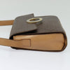 Celine Vintage Macadam Circle Logo Canvas and Leather