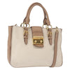 Miu Miu Madras Convertible Lock Tote Leather