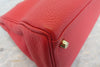Hermes Kelly Red Clemence with Gold Hardware