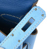 Hermes Kelly Blue Epsom with Palladium Hardware
