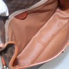 Celine Vintage Macadam Circle Logo Canvas and Leather