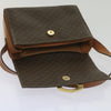 Celine Vintage Macadam Circle Logo Canvas and Leather