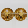 Chanel Vintage Round Clip-On Metal with Faux Pearl