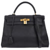 Hermes Kelly Blue Courchevel with Gold Hardware