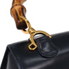 Gucci Vintage Convertible Bamboo Top Handle Leather