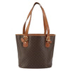 Celine Vintage Macadam Shopper Tote Canvas and Leather