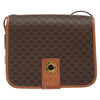 Celine Vintage Macadam Circle Logo Canvas and Leather