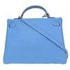 Hermes Kelly Blue Epsom with Palladium Hardware