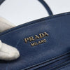 Prada Cuir Frame Convertible Tote Canvas and Saffiano Leather
