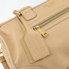 Prada Front Zip Convertible Satchel Cervo Leather