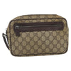 Gucci Wristlet Clutch GG Coated Canvas