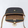 Christian Dior Vintage Honeycomb Canvas and Leather