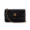 Secondhand Black Quilted Single Flap - '90s