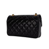 Secondhand Black Quilted Single Flap - '90s