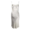 Secondhand Roberto Cavalli Silver Floral Slip Dress - '00s