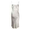 Secondhand Roberto Cavalli Silver Floral Slip Dress - '00s