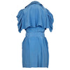 Secondhand Hanii Y Blue Silk Double-Breasted Dress - '00s