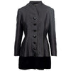Secondhand Valentino Silk and Velvet Dress with Pleated Jacket - '80s