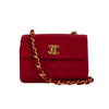 Secondhand Red Satin Mini Flap - '90s