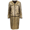 Secondhand Valentino Night Floral Brocade Jacket and Dress Suit - '80s