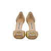 Secondhand Manolo Blahnik Gold Peeptoe Buckle Heel - '10s