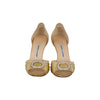 Secondhand Manolo Blahnik Gold Peeptoe Buckle Heel - '10s