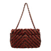 Secondhand Chanel Red Tweed Flap Bag - '20s
