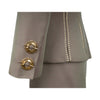 Secondhand Valentino Suit with Gold Details and Midi Skirt - '90s