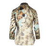 Secondhand Roberto Cavalli Feather Printed Silk Blouse - '00s