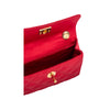 Secondhand Red Satin Mini Flap - '90s