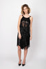 Secondhand Gianfranco Ferré Black Beaded Cocktail Dress - '90s