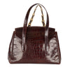Secondhand Gianni Versace Vintage Crocodile Embossed Handbag - '90s