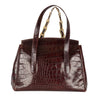 Secondhand Gianni Versace Vintage Crocodile Embossed Handbag - '90s