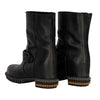Secondhand Black Leather Joan Studded Biker Boots- '20s
