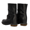 Secondhand Black Leather Joan Studded Biker Boots- '20s