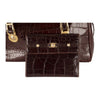 Secondhand Gianni Versace Vintage Crocodile Embossed Handbag - '90s
