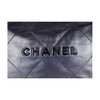 Secondhand Chanel Metallic Blue 22 Calfskin Quilted Small - '20s