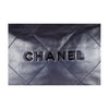 Secondhand Chanel Metallic Blue 22 Calfskin Quilted Small - '20s