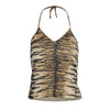 Secondhand Roberto Cavalli Tiger Print Halterneck Top- '10s