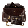 Secondhand Gianni Versace Vintage Crocodile Embossed Handbag - '90s