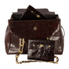 Secondhand Gianni Versace Vintage Crocodile Embossed Handbag - '90s