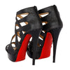 Secondhand Christian Louboutin "Balota" Glitter Strippy Sandals- '20s