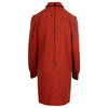 Secondhand Valentino Red Wool Collar Dress with Bow - '80s