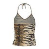 Secondhand Roberto Cavalli Tiger Print Halterneck Top- '10s