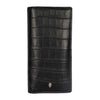 Secondhand Alexander McQueen Black Croc Embossed Long Wallet - '20s