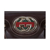 Secondhand Gucci Dark Brown Leather GG Britt Boston Bag - '10s
