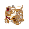 Secondhand Rigid Bracelet With Stones - '80s