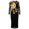 Secondhand Dolce & Gabbana Faux Fur Tiger Lace Dress - '10s